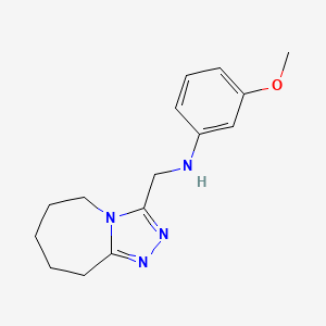 molecular formula C15H20N4O B2935088 (3-Methoxy-phenyl)-(6,7,8,9-tetrahydro-5H-[1,2,4]triazolo[4,3-a]azepin-3-ylmethyl)-amine CAS No. 750614-22-3