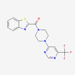 Benzo[d]thiazol-2-yl(4-(6-(trifluoromethyl)pyrimidin-4-yl)piperazin-1-yl)methanone