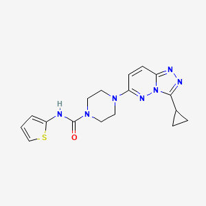 molecular formula C17H19N7OS B2935095 4-(3-环丙基-[1,2,4]三唑并[4,3-b]哒嗪-6-基)-N-(噻吩-2-基)哌嗪-1-甲酰胺 CAS No. 1060199-26-9