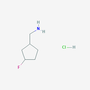 molecular formula C6H13ClFN B2935102 (3-Fluorocyclopentyl)methanamine hydrochloride CAS No. 1461705-70-3; 1956377-30-2