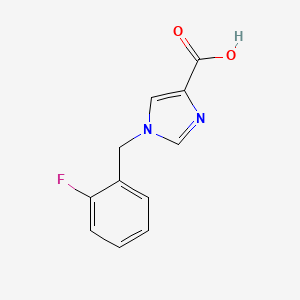 molecular formula C11H9FN2O2 B2935106 1-(2-氟苄基)-1H-咪唑-4-甲酸 CAS No. 1368727-80-3