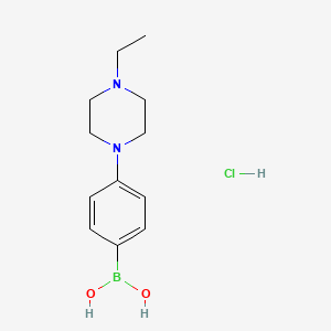 molecular formula C12H20BClN2O2 B2935111 (4-(4-乙基哌嗪-1-基)苯基)硼酸单盐酸盐 CAS No. 2096339-70-5