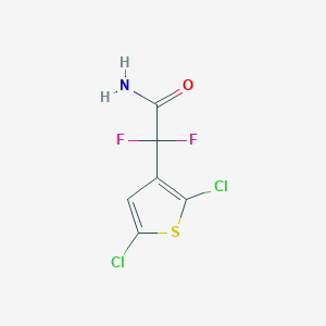 molecular formula C6H3Cl2F2NOS B2935118 2-(2,5-Dichlorothiophen-3-yl)-2,2-difluoroacetamide CAS No. 2460755-20-6