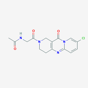N-(2-(8-chloro-11-oxo-3,4-dihydro-1H-dipyrido[1,2-a:4',3'-d]pyrimidin-2(11H)-yl)-2-oxoethyl)acetamide
