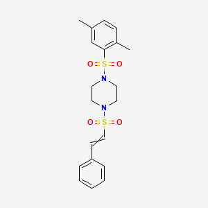 1-(2,5-Dimethylbenzenesulfonyl)-4-(2-phenylethenesulfonyl)piperazine