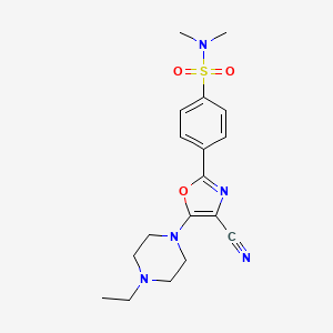 4-(4-cyano-5-(4-ethylpiperazin-1-yl)oxazol-2-yl)-N,N-dimethylbenzenesulfonamide