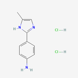 molecular formula C10H13Cl2N3 B2935133 4-(5-methyl-1H-imidazol-2-yl)aniline dihydrochloride CAS No. 1955523-67-7