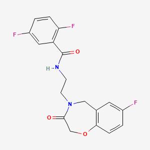 2,5-difluoro-N-(2-(7-fluoro-3-oxo-2,3-dihydrobenzo[f][1,4]oxazepin-4(5H)-yl)ethyl)benzamide