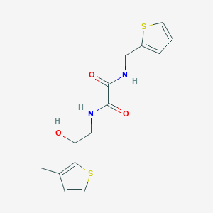 molecular formula C14H16N2O3S2 B2935136 N1-(2-hydroxy-2-(3-methylthiophen-2-yl)ethyl)-N2-(thiophen-2-ylmethyl)oxalamide CAS No. 1351635-09-0