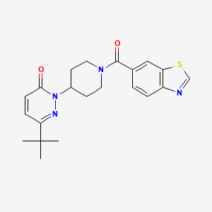 molecular formula C21H24N4O2S B2935148 2-[1-(1,3-Benzothiazole-6-carbonyl)piperidin-4-yl]-6-tert-butylpyridazin-3-one CAS No. 2320888-13-7