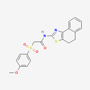molecular formula C20H18N2O4S2 B2935153 N-(4,5-二氢萘并[1,2-d]噻唑-2-基)-2-((4-甲氧基苯基)磺酰基)乙酰胺 CAS No. 941988-35-8