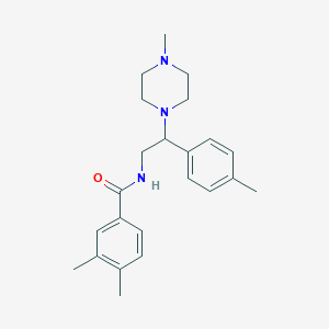 molecular formula C23H31N3O B2935174 3,4-二甲基-N-(2-(4-甲基哌嗪-1-基)-2-(对甲苯基)乙基)苯甲酰胺 CAS No. 898430-96-1