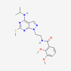 molecular formula C20H26N6O3S B2935187 N-(2-(4-(isopropylamino)-6-(methylthio)-1H-pyrazolo[3,4-d]pyrimidin-1-yl)ethyl)-2,3-dimethoxybenzamide CAS No. 946282-38-8
