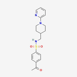 4-acetyl-N-((1-(pyridin-2-yl)piperidin-4-yl)methyl)benzenesulfonamide