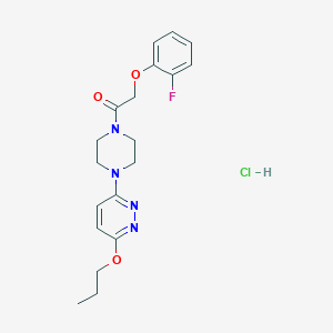 2-(2-Fluorophenoxy)-1-(4-(6-propoxypyridazin-3-yl)piperazin-1-yl)ethanone hydrochloride