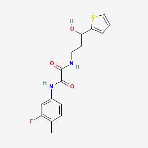 N1-(3-fluoro-4-methylphenyl)-N2-(3-hydroxy-3-(thiophen-2-yl)propyl)oxalamide