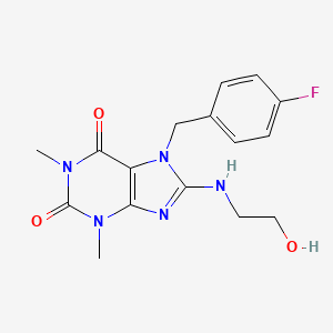 7-(4-fluorobenzyl)-8-[(2-hydroxyethyl)amino]-1,3-dimethyl-3,7-dihydro-1H-purine-2,6-dione