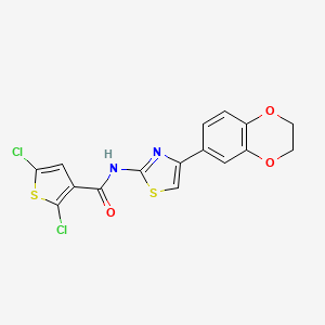 2,5-dichloro-N-(4-(2,3-dihydrobenzo[b][1,4]dioxin-6-yl)thiazol-2-yl)thiophene-3-carboxamide