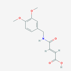 molecular formula C13H15NO5 B2935219 3-(N-((3,4-Dimethoxyphenyl)methyl)carbamoyl)prop-2-enoic acid CAS No. 1164484-33-6