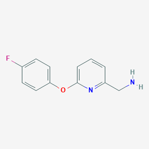 molecular formula C12H11FN2O B2935222 [6-(4-氟苯氧基)吡啶-2-基]甲胺 CAS No. 1247710-87-7