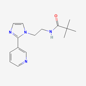 molecular formula C15H20N4O B2935223 N-(2-(2-(吡啶-3-基)-1H-咪唑-1-基)乙基)新戊酰胺 CAS No. 2034281-47-3