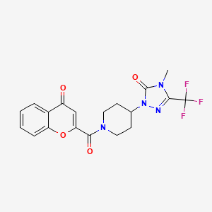 4-methyl-1-(1-(4-oxo-4H-chromene-2-carbonyl)piperidin-4-yl)-3-(trifluoromethyl)-1H-1,2,4-triazol-5(4H)-one