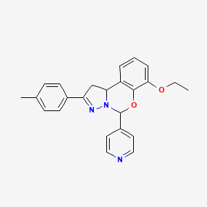 7-ethoxy-5-(pyridin-4-yl)-2-(p-tolyl)-5,10b-dihydro-1H-benzo[e]pyrazolo[1,5-c][1,3]oxazine