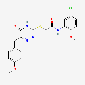 N-(5-chloro-2-methoxyphenyl)-2-((6-(4-methoxybenzyl)-5-oxo-4,5-dihydro-1,2,4-triazin-3-yl)thio)acetamide