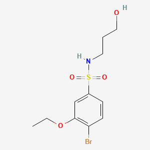 4-bromo-3-ethoxy-N-(3-hydroxypropyl)benzenesulfonamide
