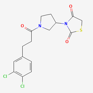 3-(1-(3-(3,4-Dichlorophenyl)propanoyl)pyrrolidin-3-yl)thiazolidine-2,4-dione