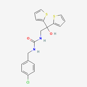 1-(4-Chlorobenzyl)-3-(2-hydroxy-2,2-di(thiophen-2-yl)ethyl)urea