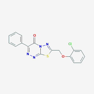 molecular formula C17H11ClN4O2S B293527 7-[(2-chlorophenoxy)methyl]-3-phenyl-4H-[1,3,4]thiadiazolo[2,3-c][1,2,4]triazin-4-one 