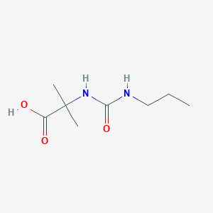 molecular formula C8H16N2O3 B2935270 2-甲基-2-[(丙基氨基羰基)氨基]丙酸 CAS No. 954253-72-6