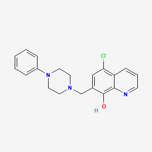 molecular formula C20H20ClN3O B2935271 5-Chloro-7-[(4-phenylpiperazin-1-yl)methyl]quinolin-8-ol CAS No. 385786-24-3