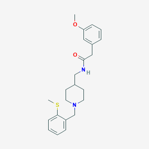 2-(3-methoxyphenyl)-N-((1-(2-(methylthio)benzyl)piperidin-4-yl)methyl)acetamide
