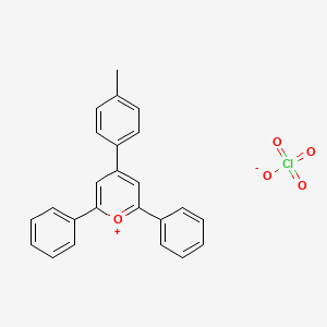 molecular formula C24H19ClO5 B2935283 4-(4-Methylphenyl)-2,6-diphenyl-1,4-pyran-1-ylium perchlorate CAS No. 3558-64-3