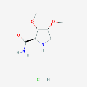 (2R,3S,4R)-3,4-Dimethoxypyrrolidine-2-carboxamide;hydrochloride