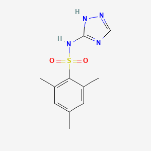 molecular formula C11H14N4O2S B2935298 2,4,6-trimethyl-N-(1H-1,2,4-triazol-5-yl)benzenesulfonamide CAS No. 835891-11-7