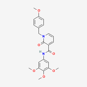 molecular formula C23H24N2O6 B2935299 1-[(4-甲氧基苯基)甲基]-2-氧代-N-(3,4,5-三甲氧基苯基)吡啶-3-甲酰胺 CAS No. 400077-78-3