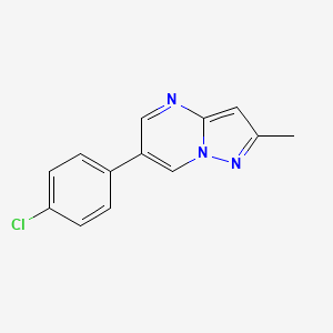 molecular formula C13H10ClN3 B2935303 6-(4-Chlorophenyl)-2-methylpyrazolo[1,5-a]pyrimidine CAS No. 691884-04-5