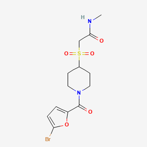 2-((1-(5-bromofuran-2-carbonyl)piperidin-4-yl)sulfonyl)-N-methylacetamide