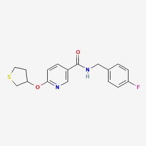 N-(4-fluorobenzyl)-6-((tetrahydrothiophen-3-yl)oxy)nicotinamide
