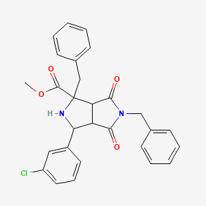 Methyl 1,5-dibenzyl-3-(3-chlorophenyl)-4,6-dioxooctahydropyrrolo[3,4-c]pyrrole-1-carboxylate