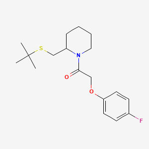 1-(2-((Tert-butylthio)methyl)piperidin-1-yl)-2-(4-fluorophenoxy)ethanone