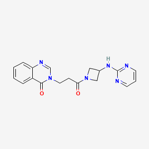 3-(3-oxo-3-(3-(pyrimidin-2-ylamino)azetidin-1-yl)propyl)quinazolin-4(3H)-one