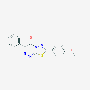 molecular formula C18H14N4O2S B293534 7-(4-ethoxyphenyl)-3-phenyl-4H-[1,3,4]thiadiazolo[2,3-c][1,2,4]triazin-4-one 