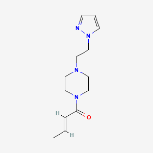 (E)-1-(4-(2-(1H-pyrazol-1-yl)ethyl)piperazin-1-yl)but-2-en-1-one