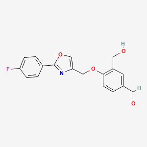 4-{[2-(4-Fluorophenyl)-1,3-oxazol-4-yl]methoxy}-3-(hydroxymethyl)benzaldehyde