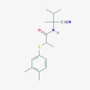molecular formula C17H24N2OS B2935350 N-(1-cyano-1,2-dimethylpropyl)-2-[(3,4-dimethylphenyl)sulfanyl]propanamide CAS No. 1117788-40-5