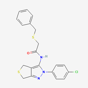 2-(benzylthio)-N-(2-(4-chlorophenyl)-4,6-dihydro-2H-thieno[3,4-c]pyrazol-3-yl)acetamide